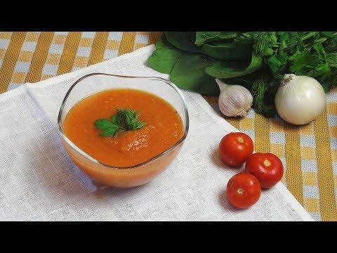 Томатный суп пюре с кабачком