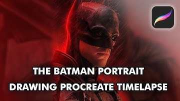 Drawing The Batman Portrait - Procreate Timelapse