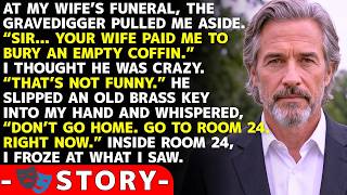 At My Wife’s Funeral, The Gravedigger Whispered, “That Coffin Is Empty. Go to Room 24 Now.”