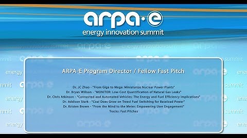 ARPA-E Program Director/Fellow Fast Pitch 2