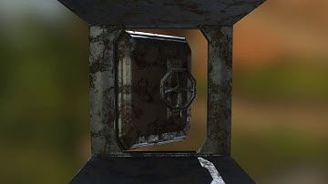 Massive Door with Animation - Perspective