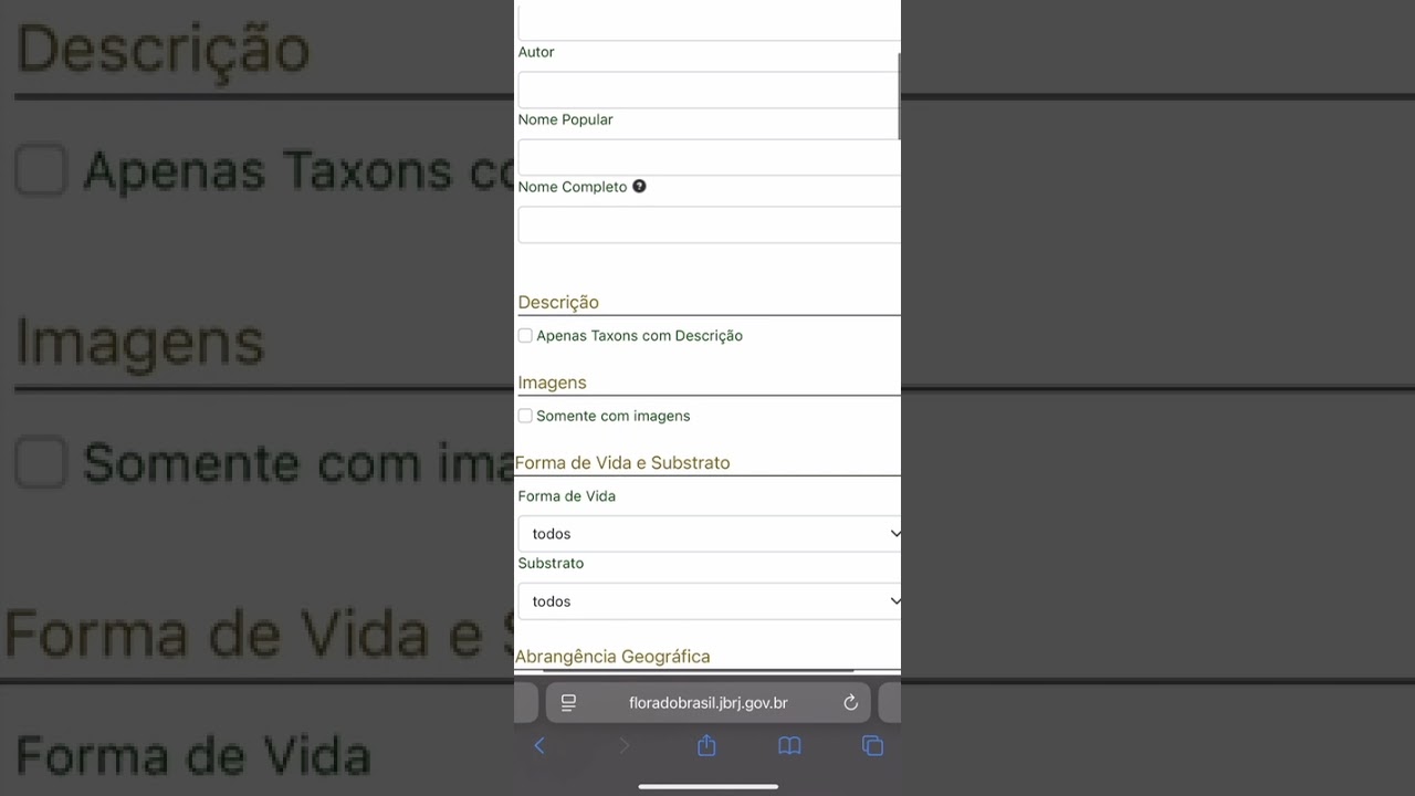 Acesso ao Flora e Funga do Brasil 2020