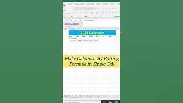 Create Calendar Using Single Formula in Excel #excel #exceltricks #exceltutorial #msexcel