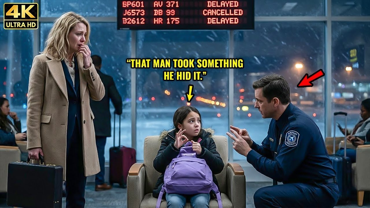 Une tempête bloque une PDG et son enfant à laéroport les signes dun père solo démasquent uncriminel