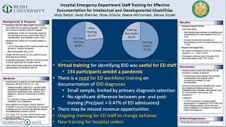 Hospital Emergency Department Staff Training for Effective Documentation for IDD