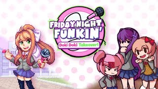 FNF X DDLC + HUGE UPDATE?? I'M ALL IN! FNF: Doki Doki Takeover! [FULL WEEK BONUS SONGS] [HARD SDCB]