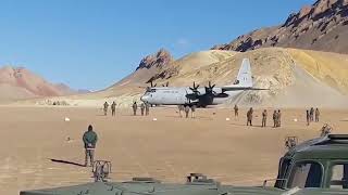 IAF C-130 Super Hercules taking off from Daulat Beg Oldie Advanced Landing Ground, Ladakh