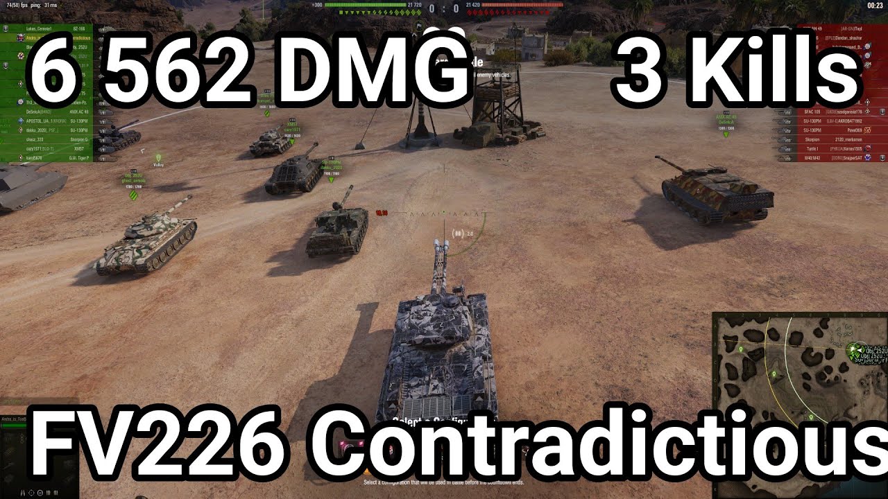 FV226 Contradictious - 6 562 damage / 3 kill / 1 750 blocked / 1 055 assist