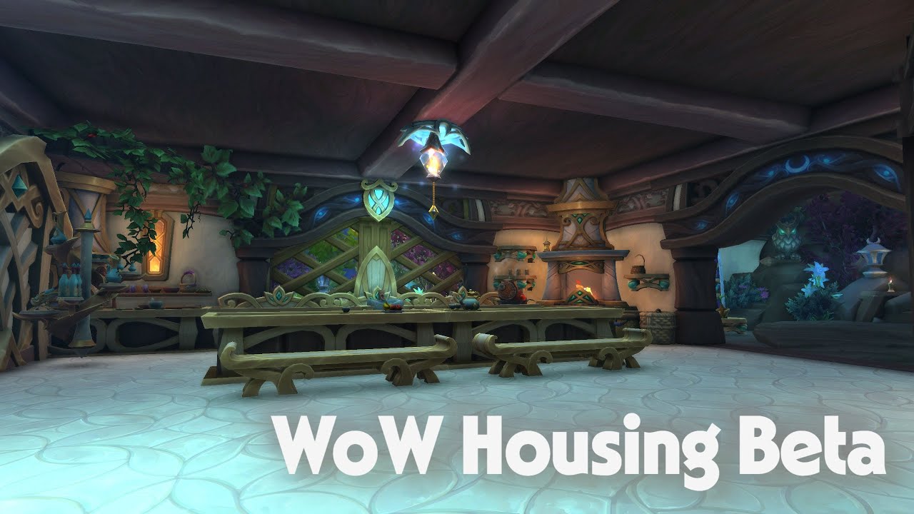 Wow Housing Beta Test: My Elf Themed House - YouTube