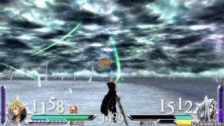 Dissidia Duodecim Final Fantasy - Cloud VS Sephiroth lvl 105
