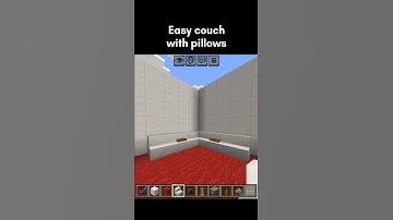 Easy couch with pillows build #minecraft #tutorial #gaming #minecrafttutorial #shorts #fyp