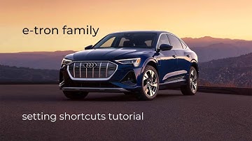 e-tron Family | Setting Shortcuts Tutorial