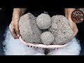 Bombastic video crunchy Dusty Sand Cement concrete crumble dipping in bubble 💭 water 💦💦💦 paste play