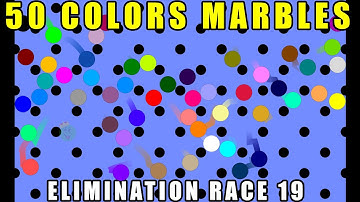 50 Colors Elimination Marble Race in Algodoo #19 \ Marble Race King