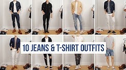 10 Easy Ways to Style Jeans with T-Shirts | Men’s Fashion | Casual Outfit Ideas