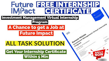 Future Impact Internship Certificate | All Task Solution | Inside Sherpa  Internship