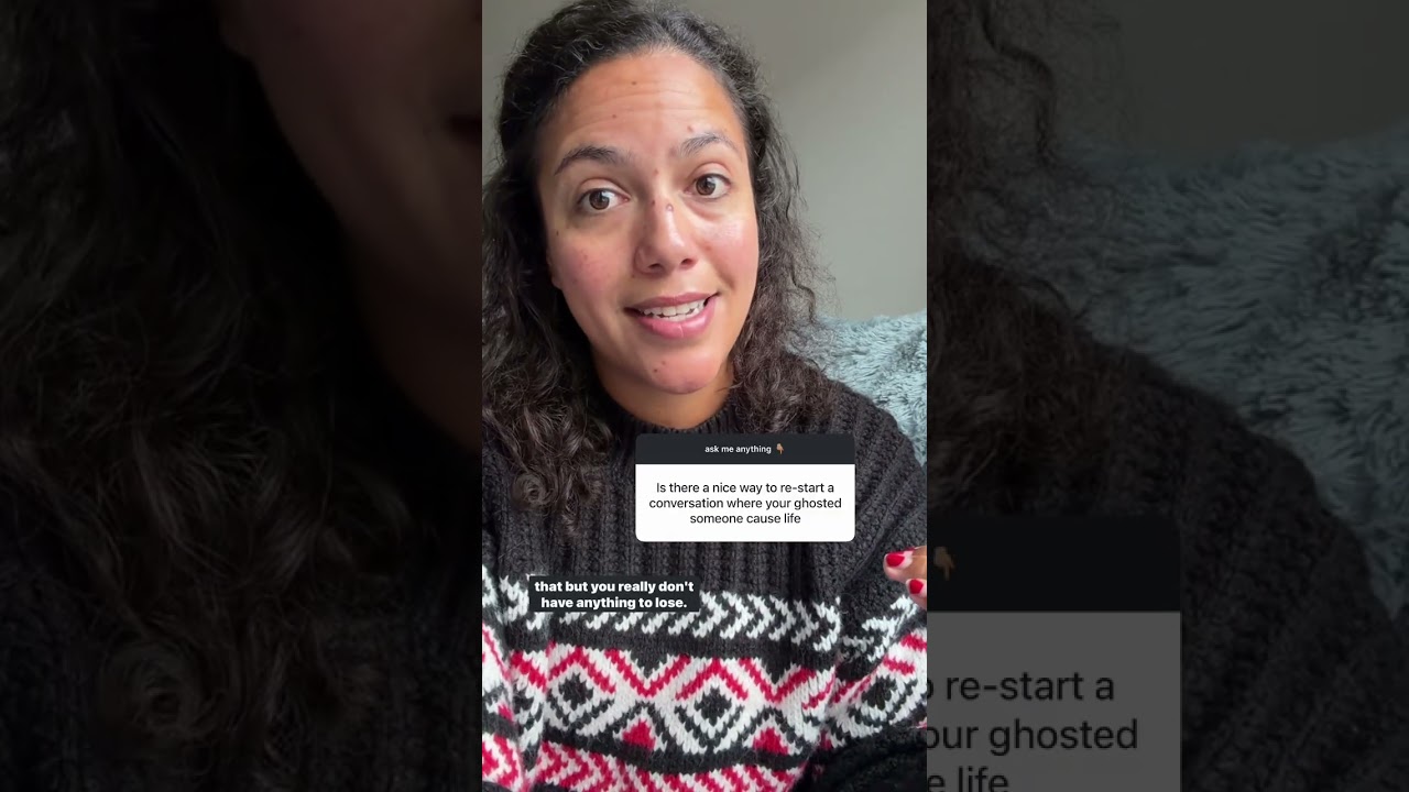If you want to restart something with someone you ghosted, the first step is accountability.
