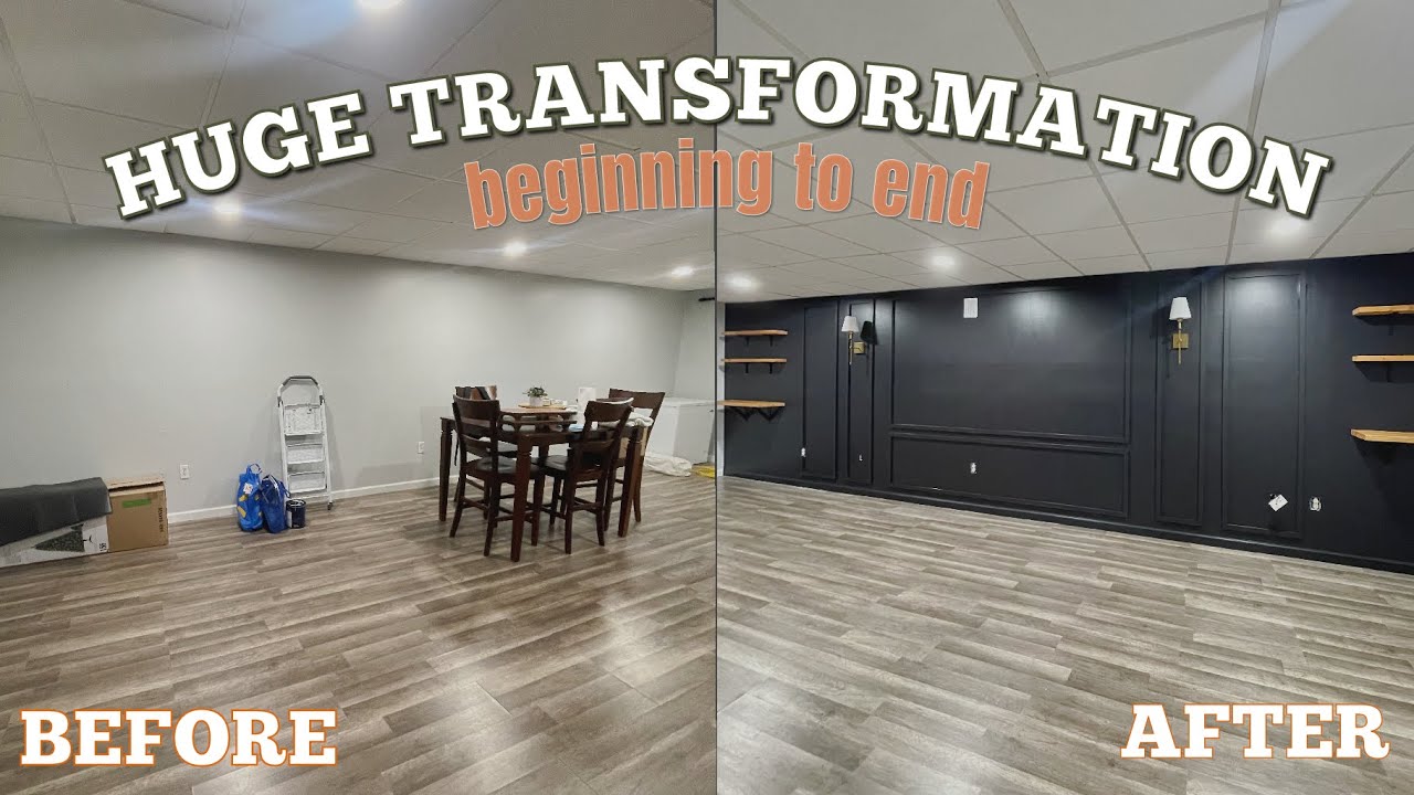 Movie Room Wall Transformation! | Accent Wall | DIY Basement Makeover | Alyssa Rodriguez