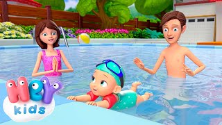 Learn to swim like a little fish! 🏊 baby swimming song | HeyKids Nursery Rhymes | Animaj Kids