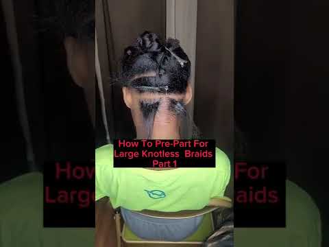 How To Part For Large Knotless Braids #knotlessbraid #Braids #knotlessboxbraids #individualbraids