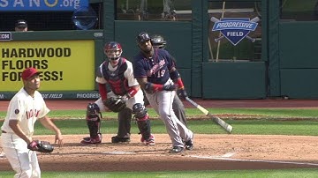 MIN@CLE: Vargas lines an RBI single to left