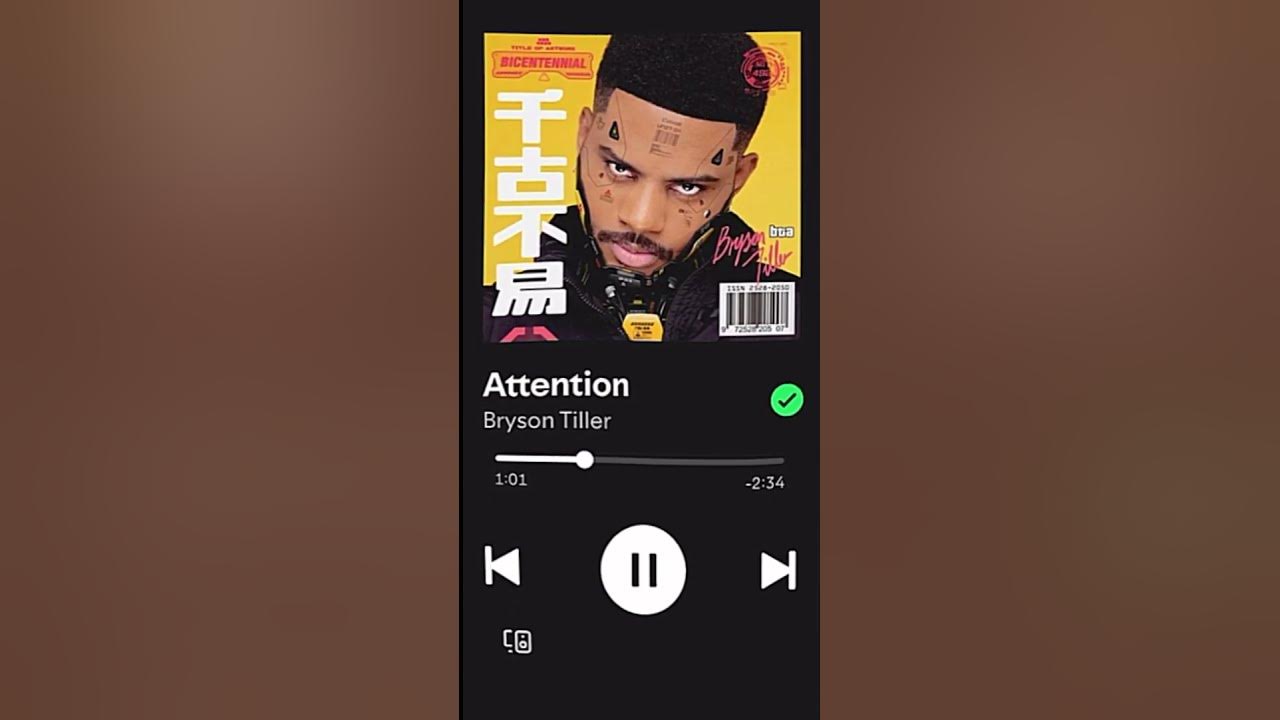 Attention - Bryson Tiller (sped up) 💛 #sounds4u #brysontiller #spedup
