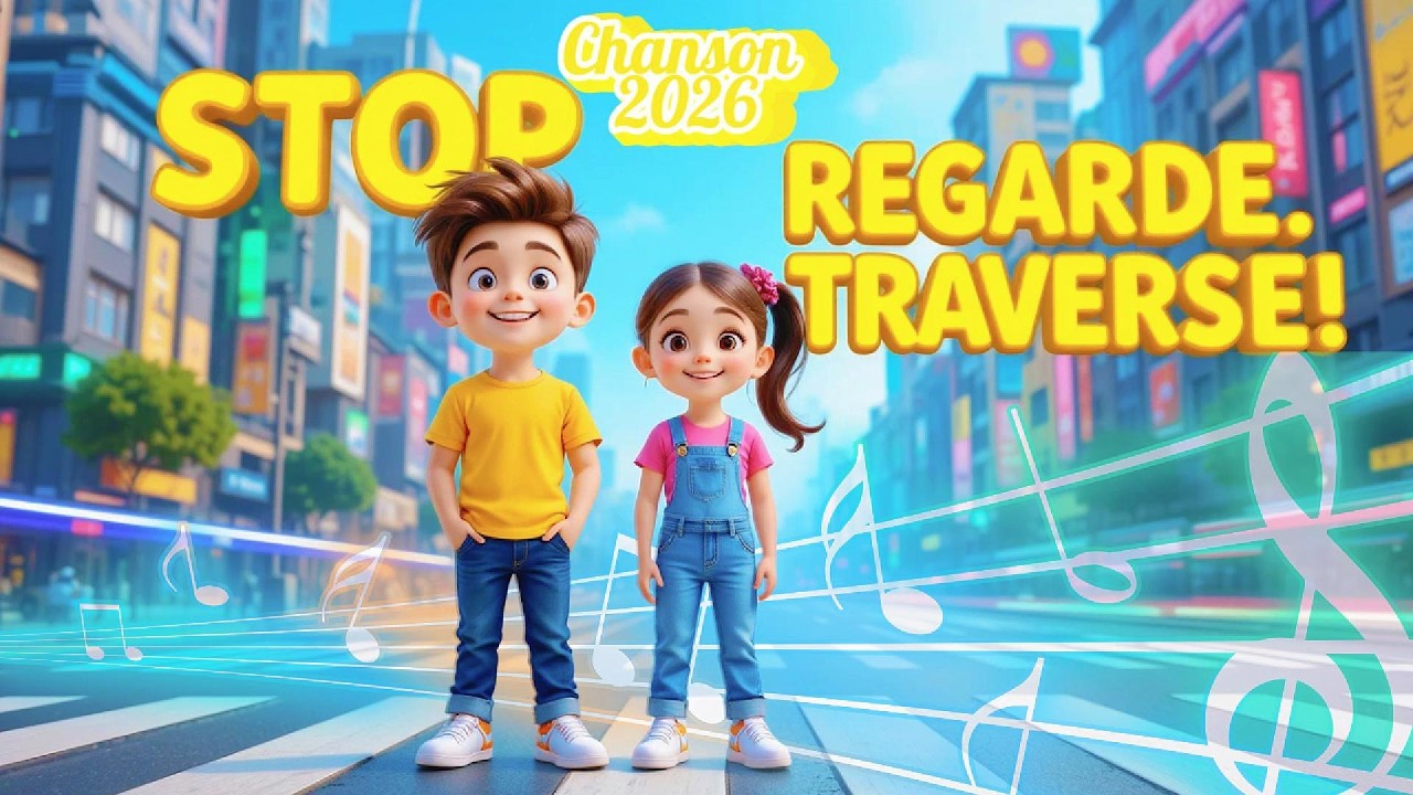 Enseigner la Sécurité Routière aux Enfants | Chanson Stop, Regarde, Traverse !
