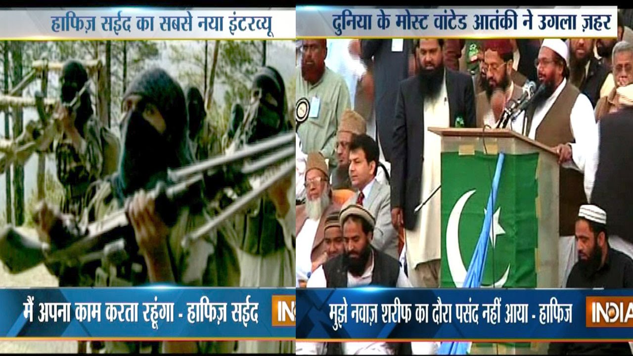 Pakistan terror king Hafiz Saeed spit venom against PM Modi and India