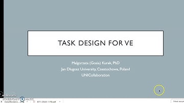Designing tasks for VE