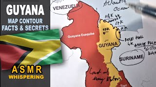 ASMR: Map of GUYANA tracing with facts  Main CITIES less known facts [ASMR maps and facts] screenshot 5