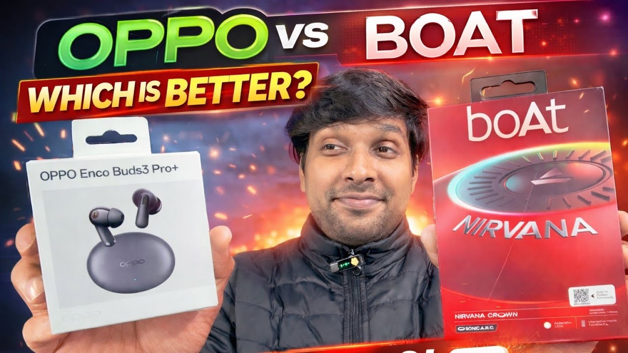 boAt Nirvana CROWN Vs Oppo Enco Buds 3 Pro Plus ⚡ boAt new launch 2026 | boAt Vs Oppo | New video