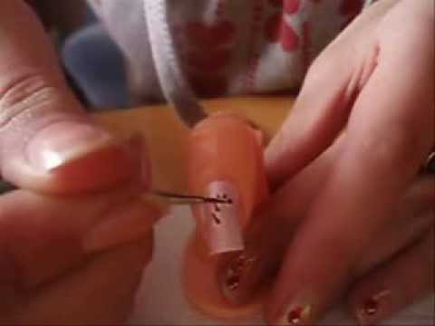 Christmas nail art - Candy Cane (live)