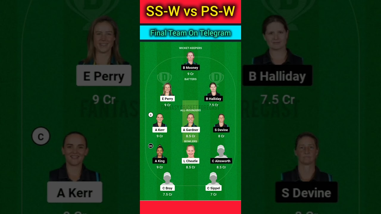 SS-W vs PS-W Dream11 Prediction 