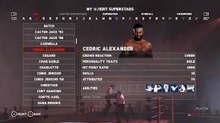 Wwe 2K18 Cedric Alexander Full Attributes & Stats