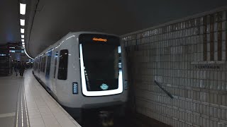 Sweden, Stockholm, subway ride from T-Centralen to Slussen,