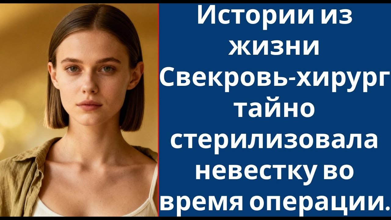 Истории из жизни Свекровь хирург тайно стерилизовала невестку во время операции