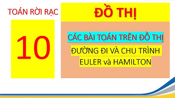 014B TOÁN RỜI RẠC Bài toán trên đồ thị   Đường đi và chu trình Euler, Hamilton