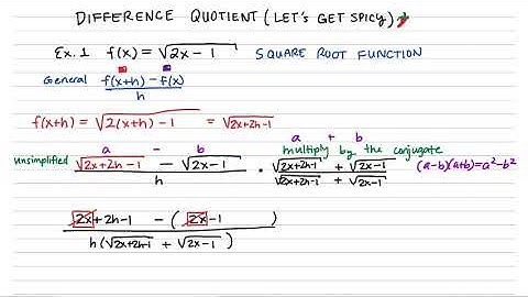 Difference Quotient Part 2