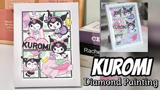 I finished Kawaii Kuromi Sanrio Diamond Painting! #kuromi #diamondpainting #asmr #kawaii