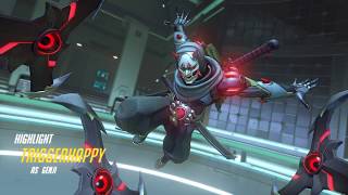 When junkrat trapping and flashbanging a deflecting genji GOES WRONG