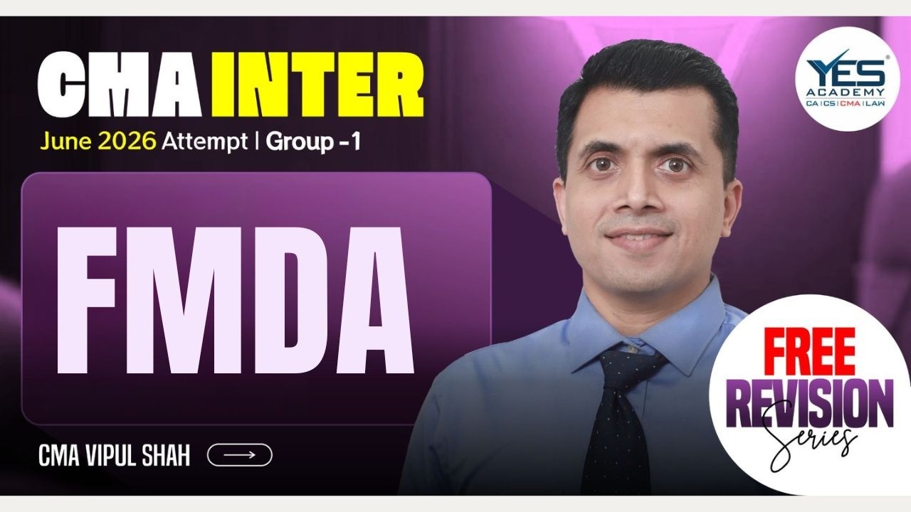 CMA INTER FMDA REVISION LECTURE 16 CASH FLOW statement | FOR JUNE 2026 | CMA VIPUL SHAH
