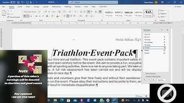 4. IGCSE ICT: Evidence of Edited Text Style Settings