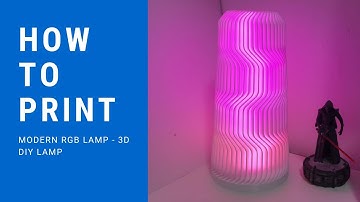 How to Build a modern RGB wave desktop lamp - Easy Full Guide - 3D Printing - DIY Lamp