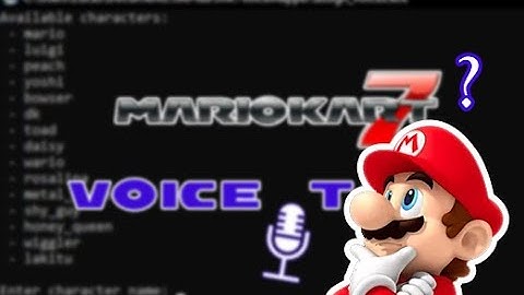 How to create custom voices for mario kart 7 custom characters