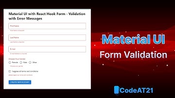 Material UI with React Hook Form - Validation with Error Messages