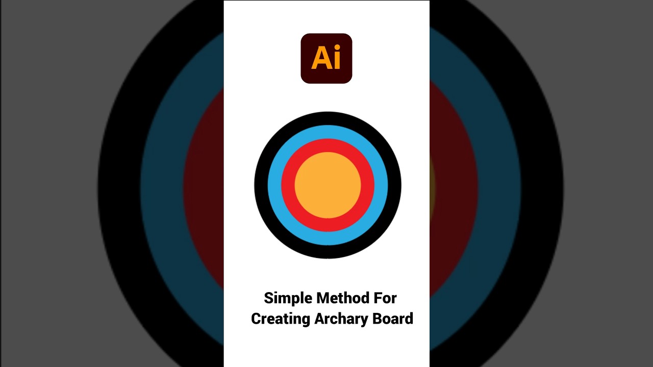 Adobe Illustrator Trick: Create a Perfect Archery Target Board Easily