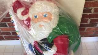 Grand Venture 38 Illuminated Climbing Santa Classic Blow Mold Christmas Decoration