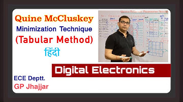 Quine-McCluskey Minimization Technique (Tabular Method) in Hindi | TECH GURUKUL by Dinesh Arya