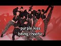 purple kiss being chaotic