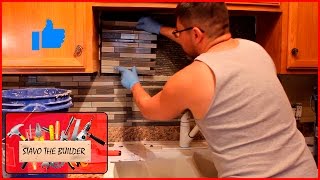 Como instalar salpicadero para cocina (mosaico en cristal)  Backsplash tile installation